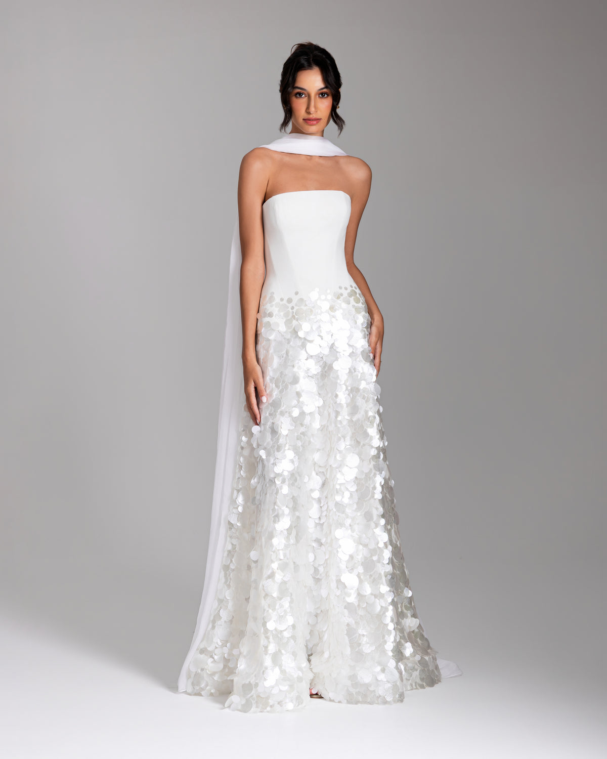 Ivory Paillette Gown