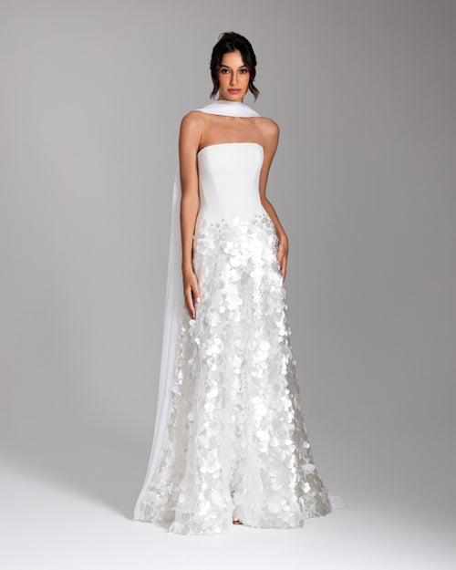 Ivory Paillette Gown