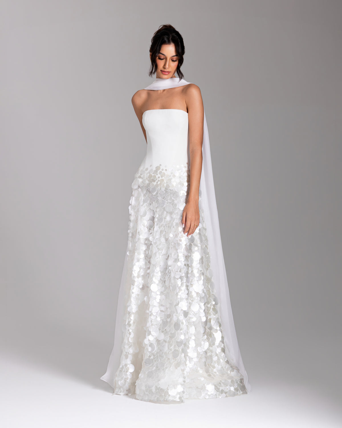 Ivory Paillette Gown