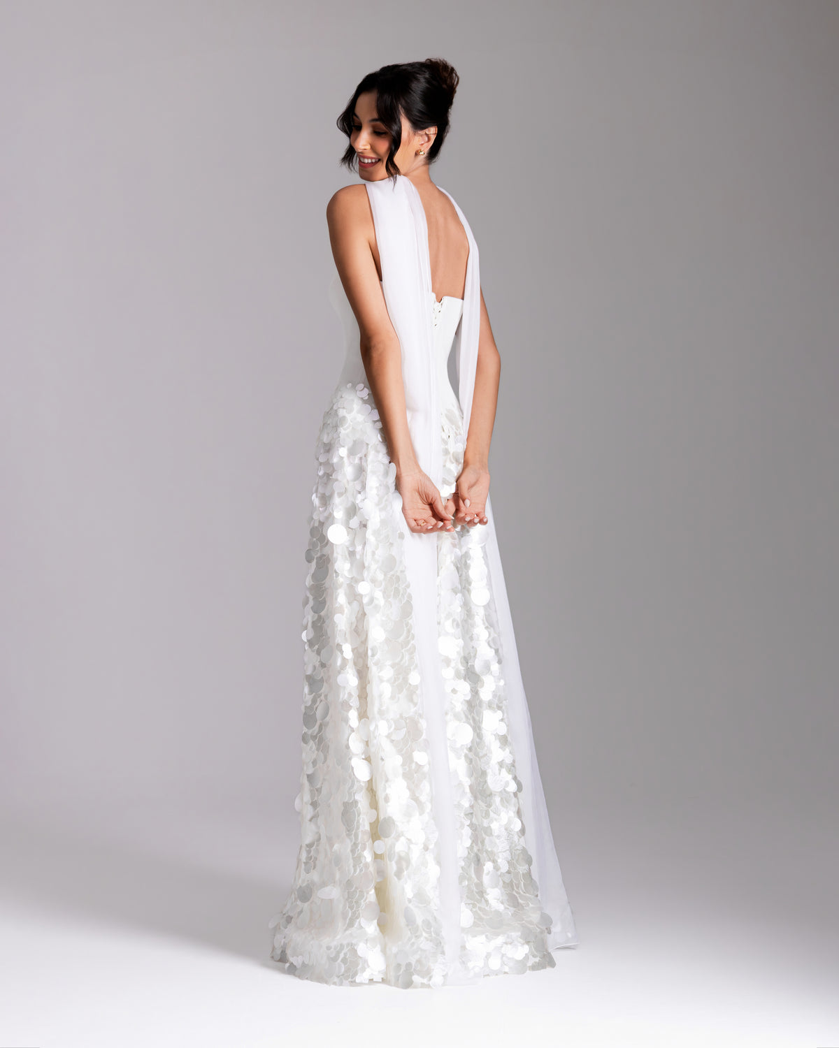 Ivory Paillette Gown