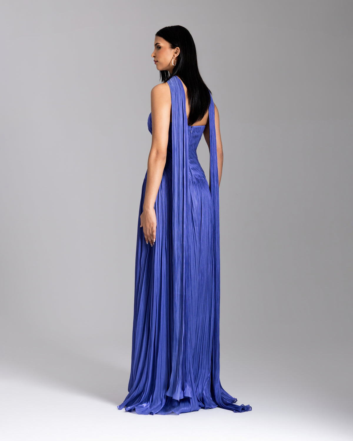 Blue Iris Ruched Gown