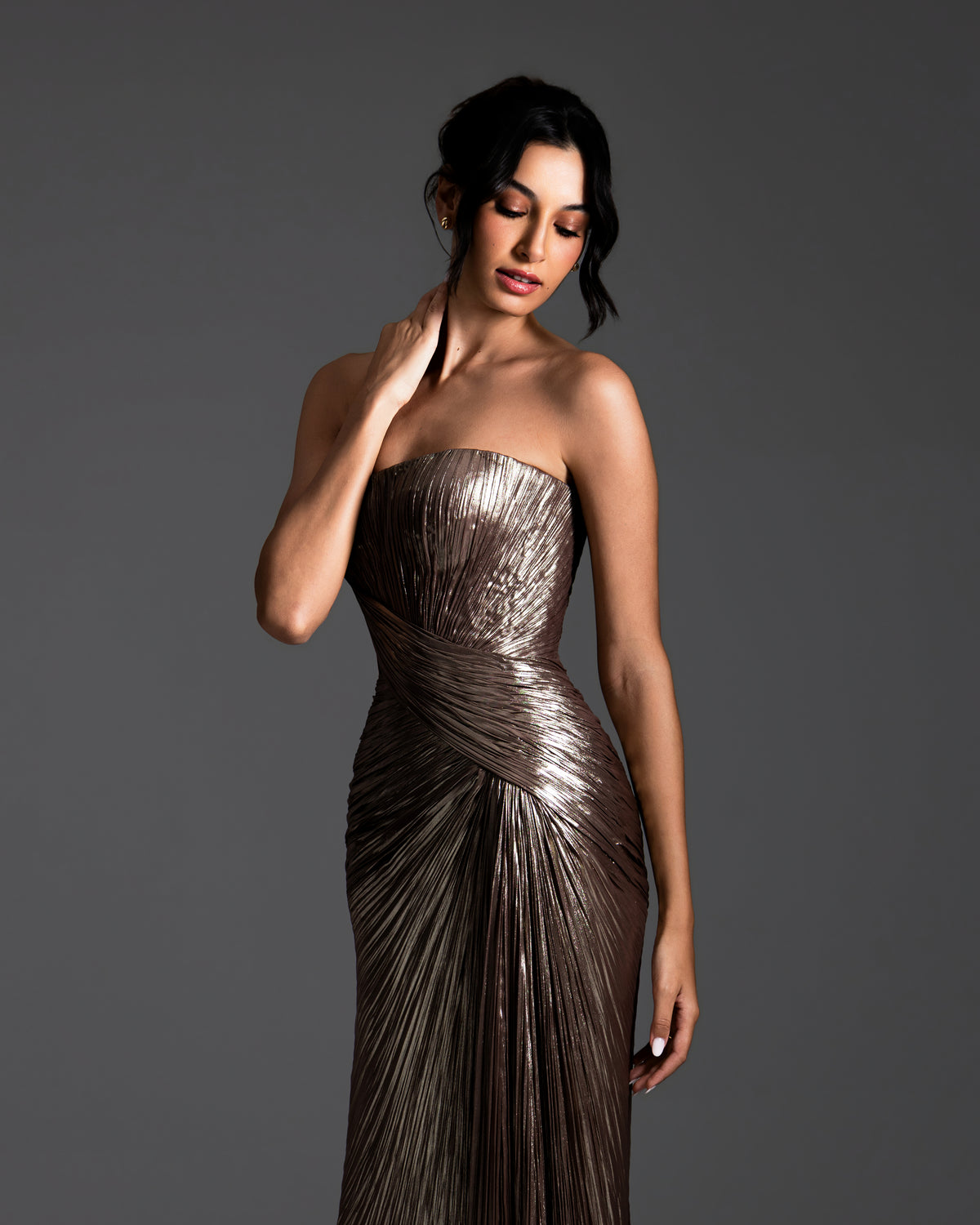 Lustre Draped gown