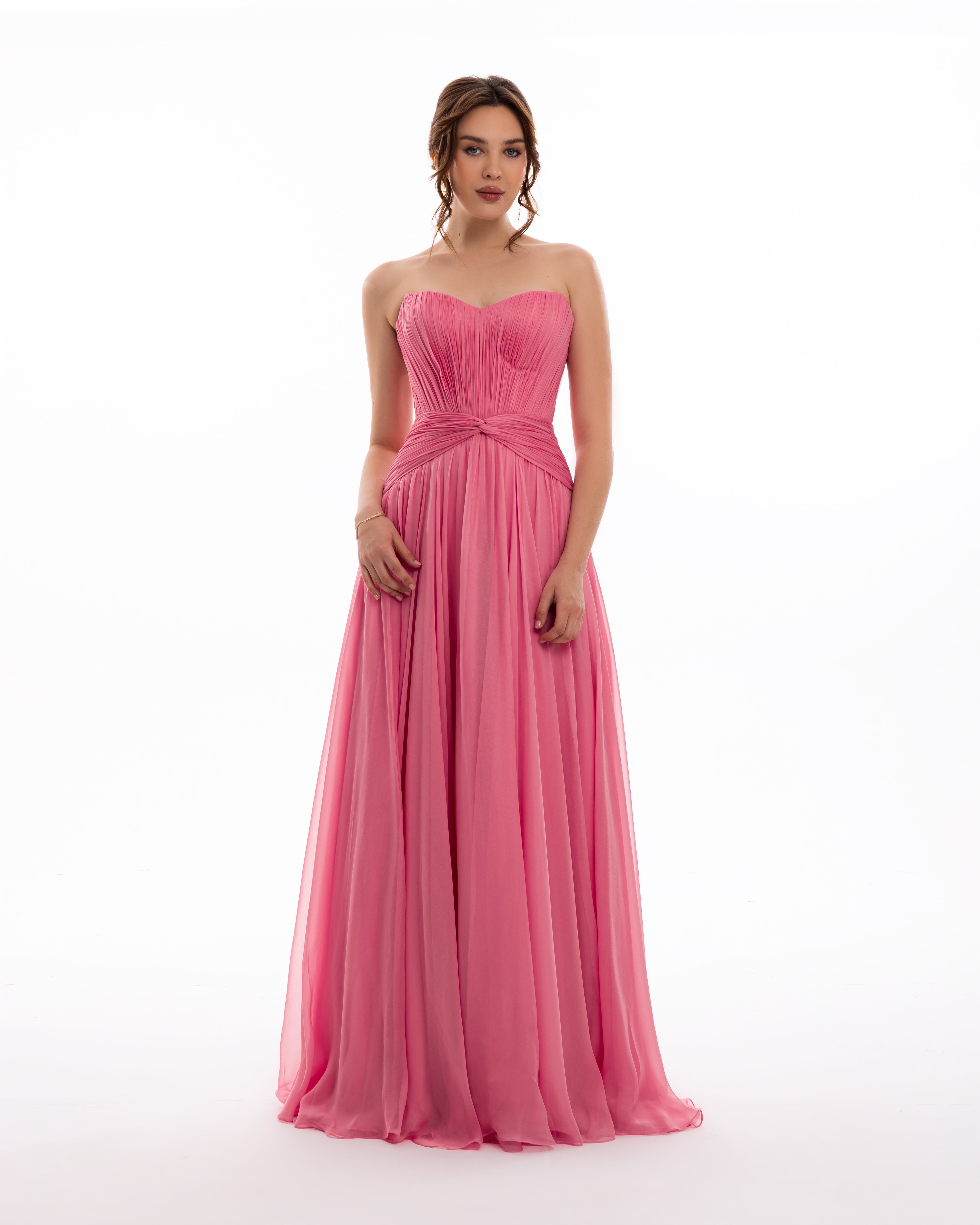 Blush Rose Couture Draped Gown