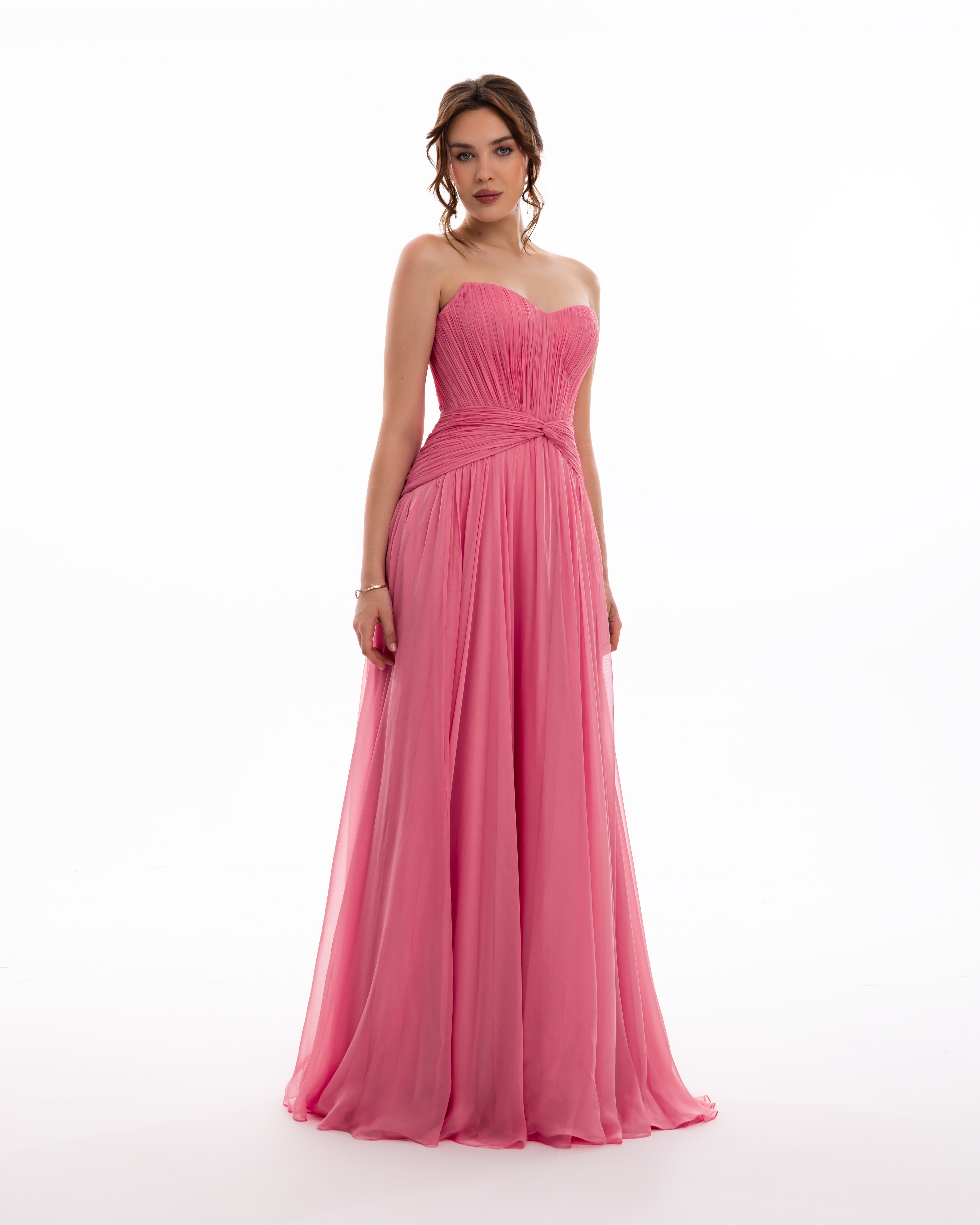 Blush Rose Couture Draped Gown