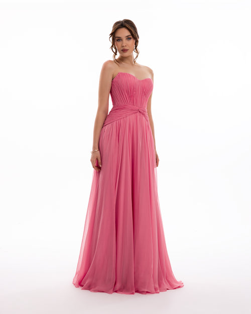 Blush Rose Couture Draped Gown