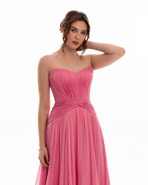 Blush Rose Couture Draped Gown