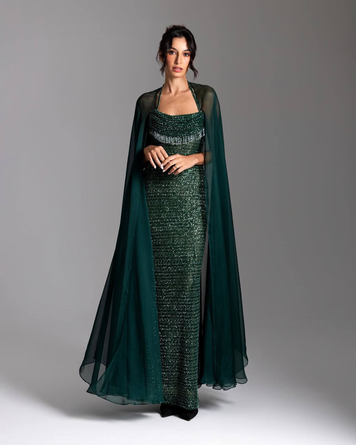 Emerald Éclat Gown