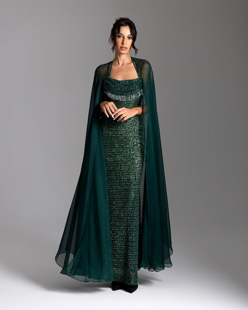 Emerald Éclat Gown
