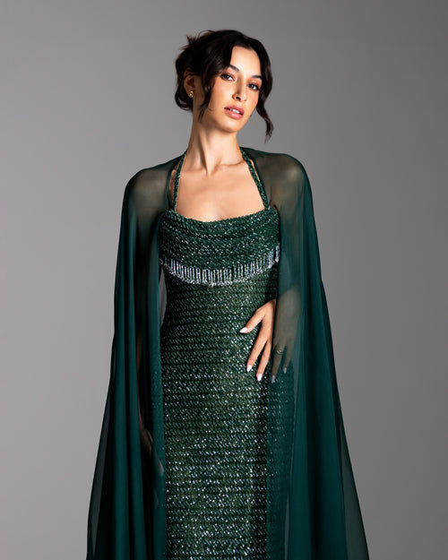 Emerald Éclat Gown