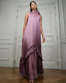 Dusty Mauve Ruffle Gown