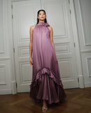 Dusty Mauve Ruffle Gown