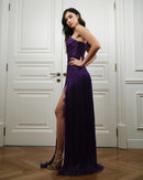 Amethyst Draped Corset Gown