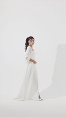 Pearl Drape Gown