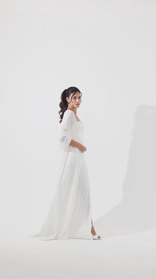 Pearl Drape Gown