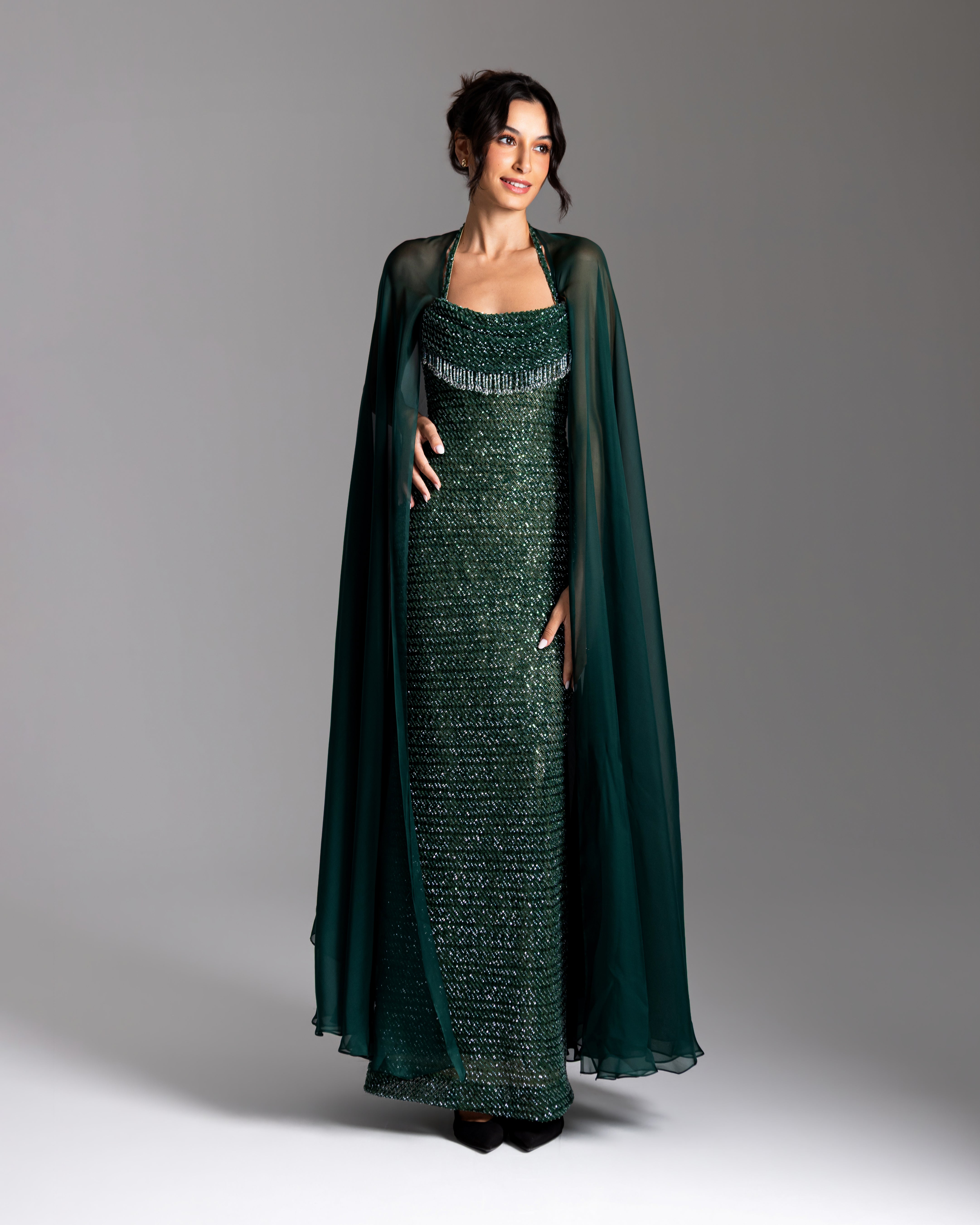 Emerald Éclat Gown