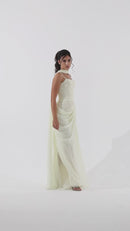 Cream Draped Gown