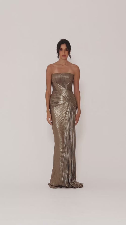 Lustre Draped gown